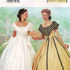 Butterick 6693 Southern Belle Civil War Costume Dress Vintage Sewing Pattern Size 18 - 20 - 22 Bust 40 - 42 - 44 UNCUT
