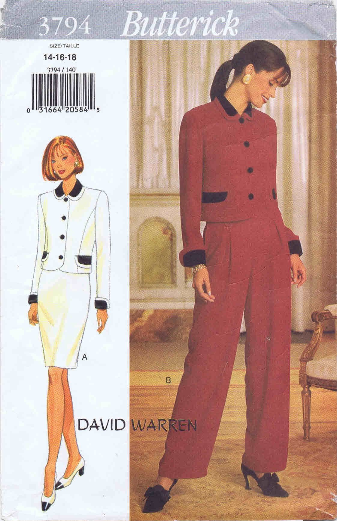 Sewing Pattern for Womens Jacket and Pants, Blazer Jacket, Flared Pants, Womens  Suit, Butterick 6915, Size 8-16 18-26, Uncut FF -  Canada