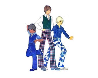 1970s Boys Vest and Pants McCalls 3774 Vintage Sewing Pattern Different Sizes Available