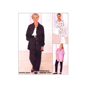 Misses Shirt and Pull-On Pants McCalls 8092 Sewing Pattern Full Figure Size 14 - 16 - 18 Bust 36 - 38 - 40 UNCUT