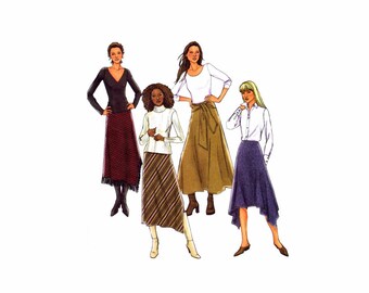 Misses Loose Fitting Contour Waist Skirt Butterick 4348 Sewing Pattern Size 6 - 8 - 10 - 12 Waist 23 - 24 - 25 - 26 1/2 UNCUT