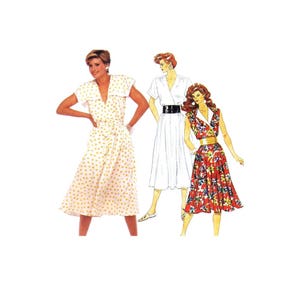 Misses Pullover Flared Dress and Tie Belt McCalls 2414 Vintage Sewing Pattern UNCUT Different Sizes Available