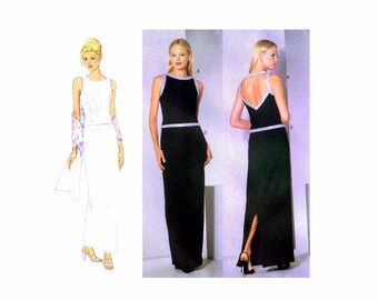 Princess Seam Top Skirt Stole Butterick 6399 Sewing Pattern Size 12 - 14 - 16 Bust 34 - 36 - 38 UNCUT