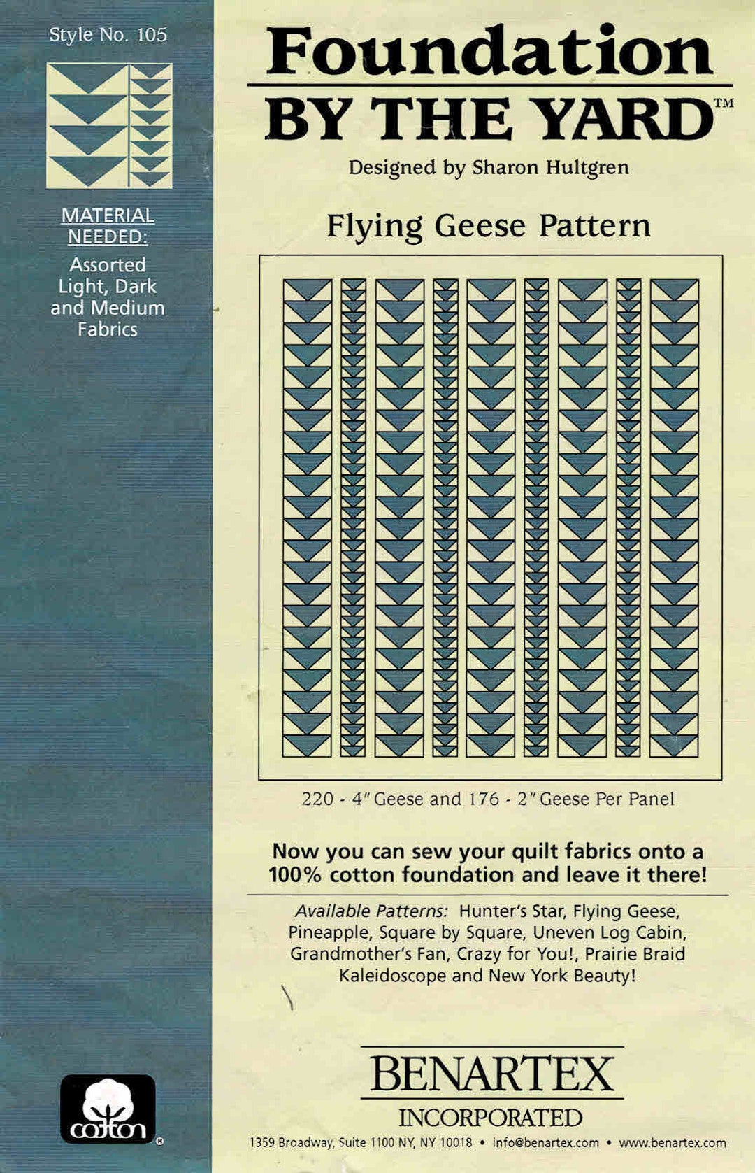 Foundation by the Yard Flying Geese Panel by Benartex - Etsy