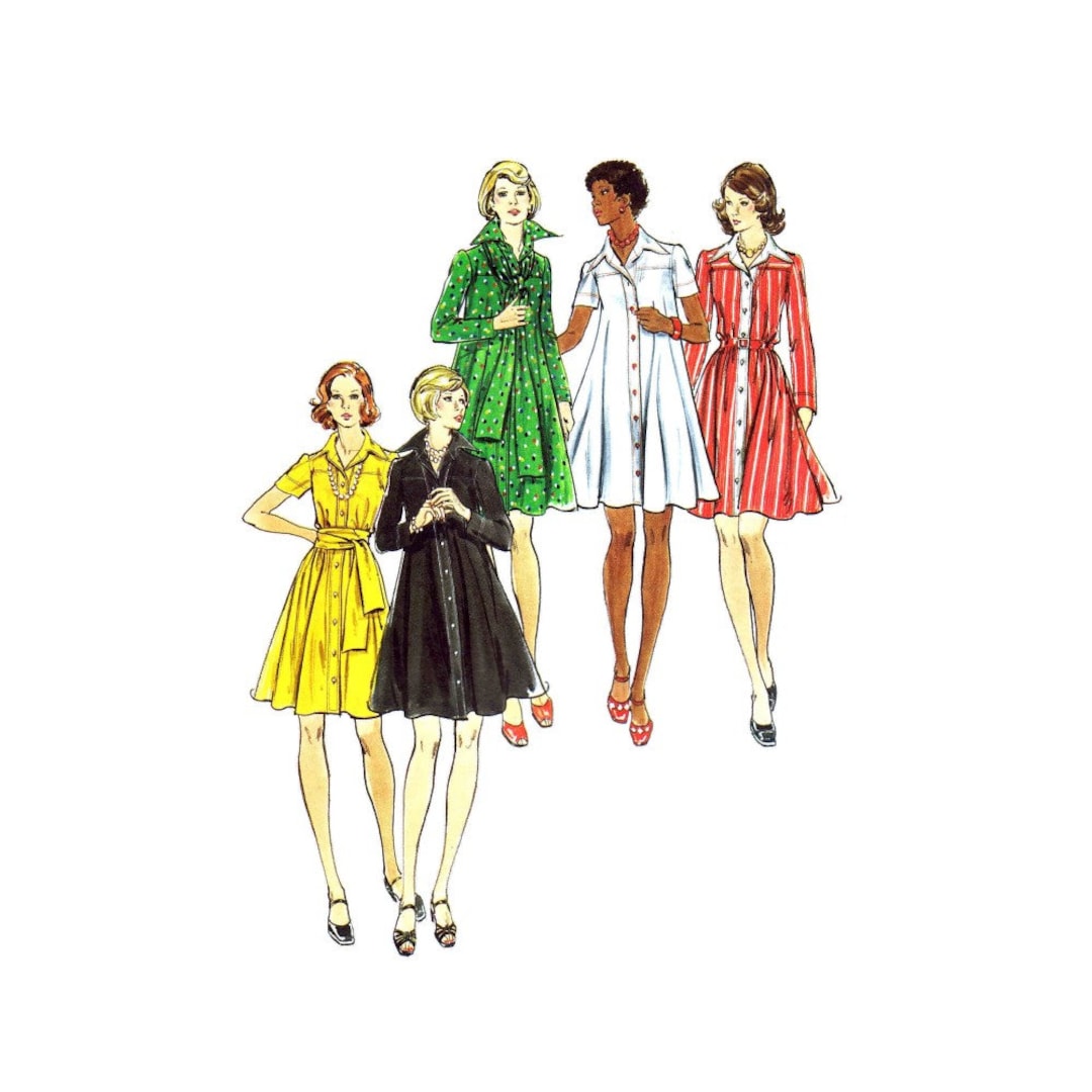 1970s Misses Loose Fitting Dress Butterick 3480 Vintage Sewing Pattern ...