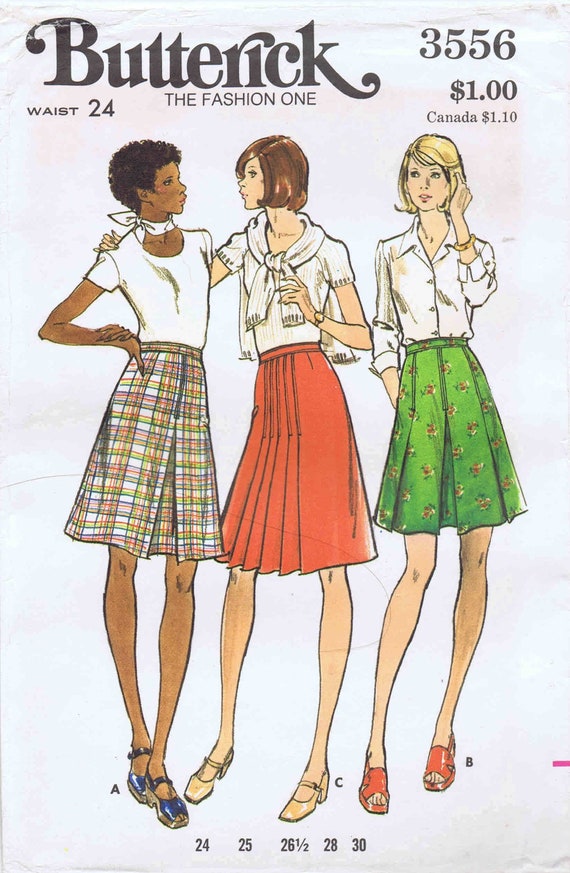 a line skirt pattern 1970s