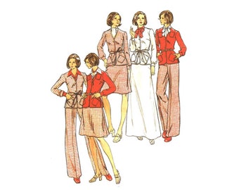 1970s chaqueta mujer falda falda pantalones Butterick 3510 vintage patrón de costura UNCUT diferentes tamaños disponibles