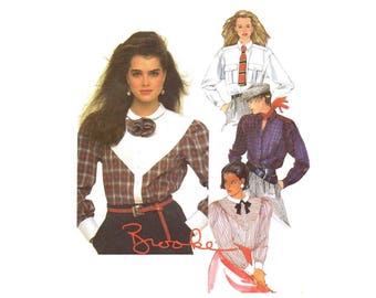 Brooke Shields Misses Shirt McCalls 2123 Vintage Sewing Pattern Size 10 Bust 32 1/2 UNCUT