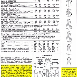 1970s Misses Dress Tunic Pants McCalls 2977 Vintage Sewing Pattern Size 12 Bust 34 image 2