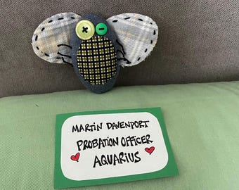 Martin the Stuffy Fly, Handmade Plush Insect