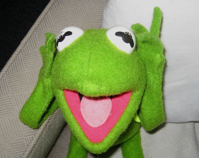Kermit the Frog With Velcro Hands and Feet- Vintage - Etsy