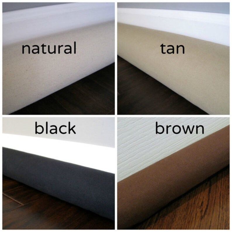 BLACK CANVAS draft guard cover custom length door draft Etsy