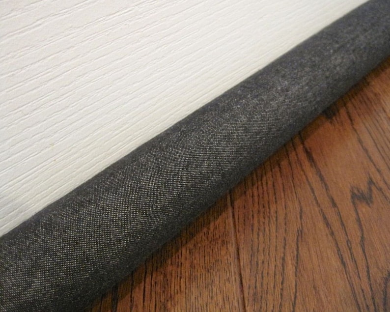 EXTRA Long door draft guard // denim door draft stopper cover Etsy