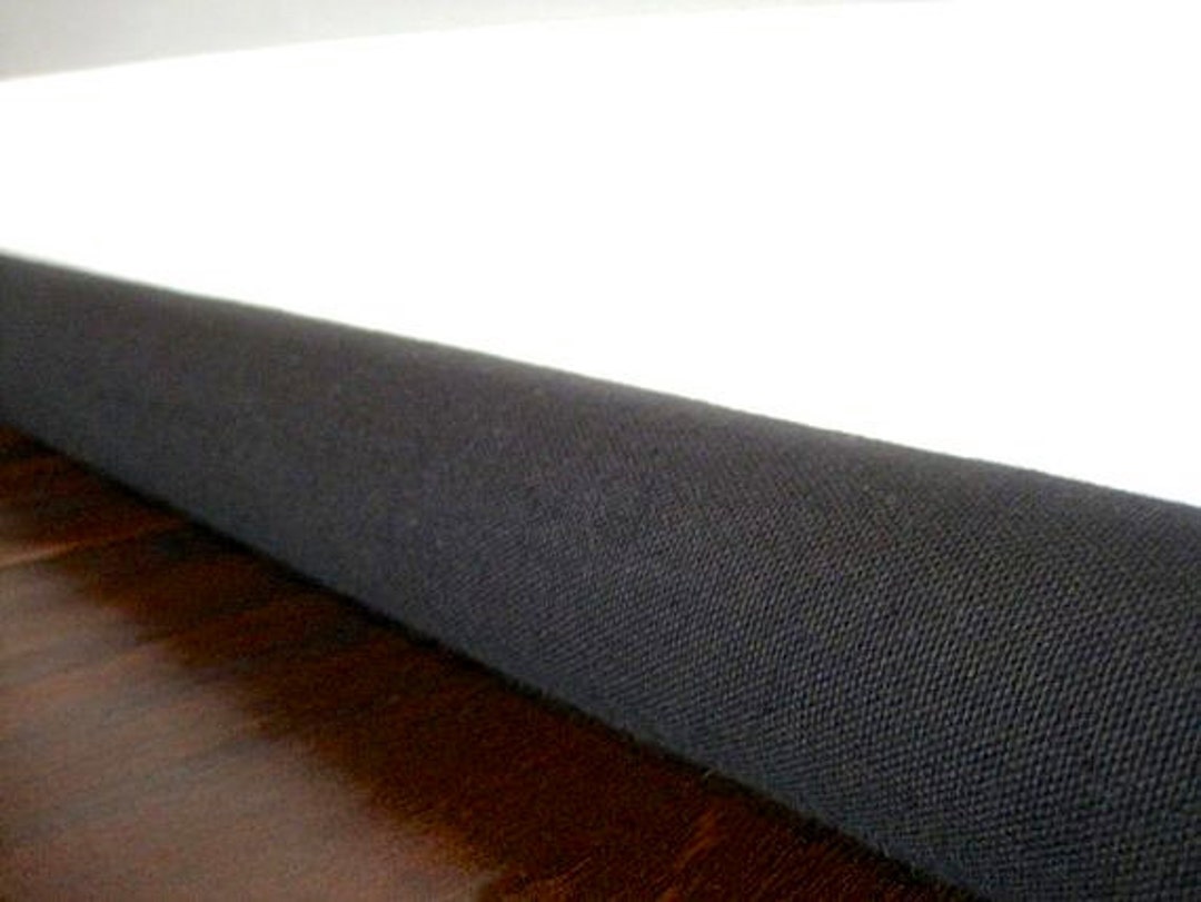Unfilled Black Canvas Draft Guard Cover: Door Draft Stopper (15-75 ...