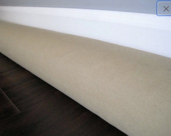 Unfilled XXL canvas draft guard custom length door draft stopper draft snake extra wide size coverUS made