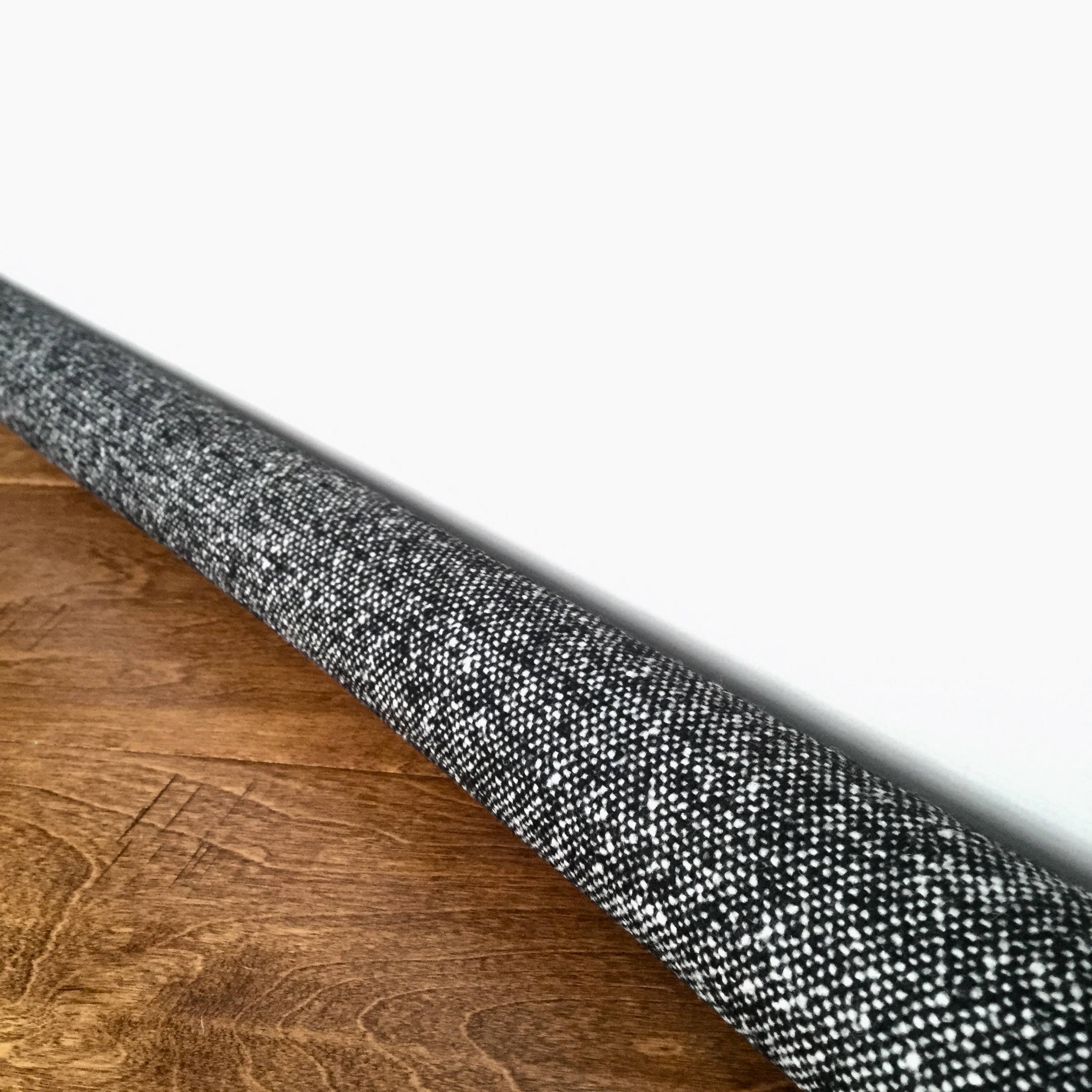 Custom Black Tweed Door Draft Stopper Speckled Tweed Draft Snake