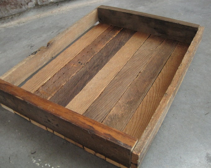 Reclaimed Wood Tray Box Wood Tray Etsy