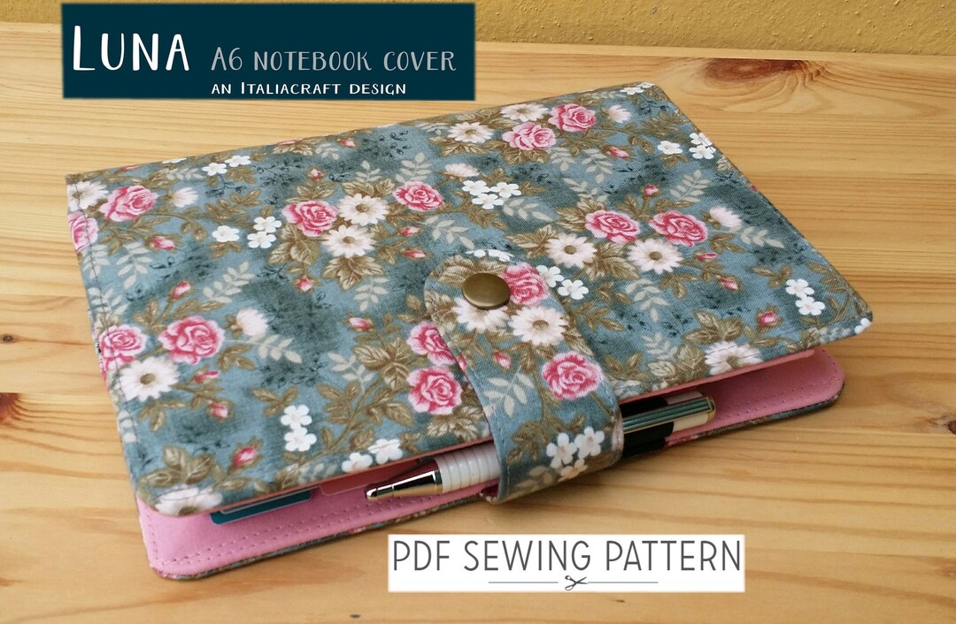 Luna A6 Wallet Journal Cover Sewing Pattern Video Tutorial Etsy