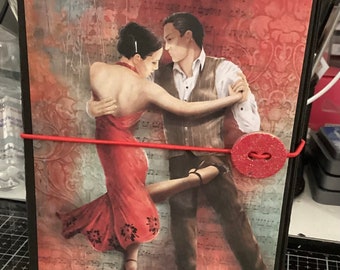 Dancing Tango Couple Junk Journal
