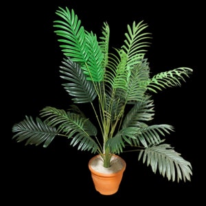 Exquisite Artificial Tropical Coconut Palm Tree Branch - Lifelike Green Foliage for Elegant Living Room, Garden, or Office Decor