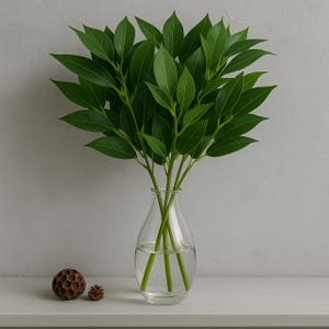 Caules de folhagens artificiais para buquês de casamento, folhas artificiais para arranjos florais e decoração de arcos, plantas artificiais para decoração de casa