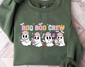 Boo Boo Crew Nurse Sweatshirt - Halloween Ghost Gift