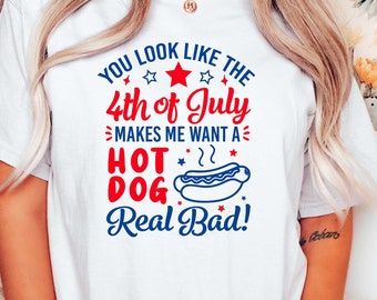 4th Of July Hot Dog Shirt, Independence Day Tee