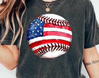 Patriotic Baseball Shirt, Baseball Mom Shirt, Bandana Shirt, Patriotic Shirt, American Flag Shirt,4th Of July Shirt, Baseball Flag Shirts