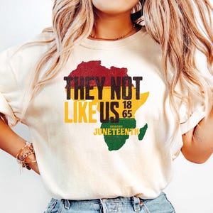 They Not Like Us Shirt, Juneteenth 1865 Shirt, Black History Month Shirt, African American Pride Shirt,  Black History Shirts