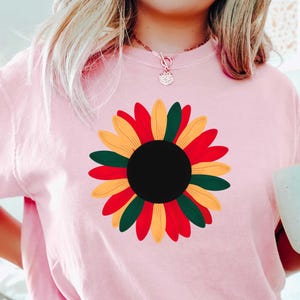 Black History Month Nurse Flower shirt, Gift For Flower Tee, Black History Month T-shirt, African American Crewneck, Juneteenth sweatshirt