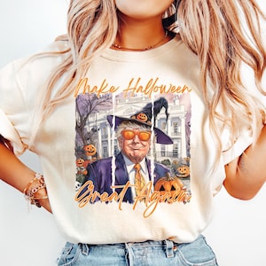 Make Halloween Spooky Again Shirt, Trump Halloween T Shirt, Retro Halloween Shirt, Spooky Trendy Halloween Shirt, Trump Halloween Shirt
