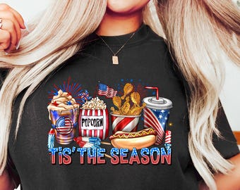 4th Of July Adult Shirt, Tis The Season Natural Adult Tee,  Happy 4th of July Shirt, Independence Day Shirt, USA Shirt, Memorial Day Shirt