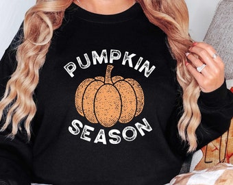 Pumpkin Season Shirt, Cute Fall Sweatshirt, Thanksgiving Shirt, Autumn Shirt, Spooky Season Shirt, Pumpkin Coquette Shirt,Sweatshirt, Long