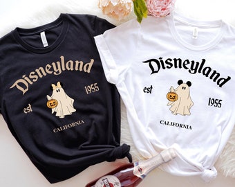 Halloween Retro Disneyland Est 1955 California Sweatshirt, Disneyland Halloween Sweatshirt, Mickey Ghost Sweatshirt, Spooky Sweatshirt