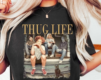Sweat-shirt d'Halloween rétro : conception du film Les méchantes sorcières de Thug Life