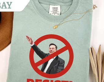 Maglietta Comfort Colors® Resist Elon, Maglietta anti Elon, Mangiate i ricchi, Tassate i ricchi, Fanculo Elon Musk, Maglietta anti Trump, Maglietta Resist, Antirazzismo