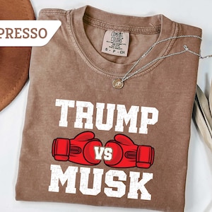 Comfort Colors® Trump Vs Elon T-Shirt, Elon Shirts, Trump Shirts, Billion Dollar Fight, Funny T-Shirts, Anti Elon Musk Shirt, F Elon T-Shirt