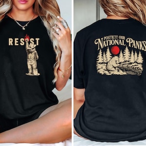 Smokey Bear Resist Shirt, Environmental Activism Tee, National Park Shirt, Protect Our National Parks Shirt, Parks Over Profit Granola Girl