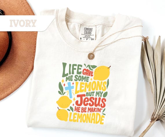 Comfort Colors Jesus Lemonade Shirt: Christian Faith Tee