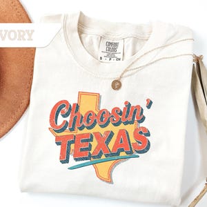 Comfort color Choosing Texas Shirt, Vintage Western Shirt, Cowboy Shirt, Country Music Shirt image 8