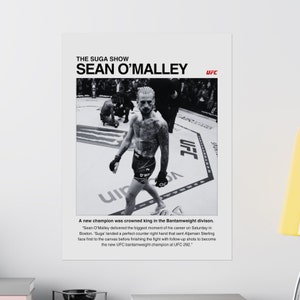 Sean O&#39;Malley Suga Show Custom Champion UFC Poster Matte MMA Gifts Man cave Men Women UFC fans OMalley Merch
