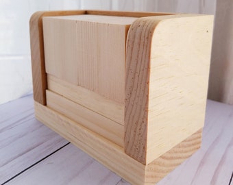 unfinished wood block calendar