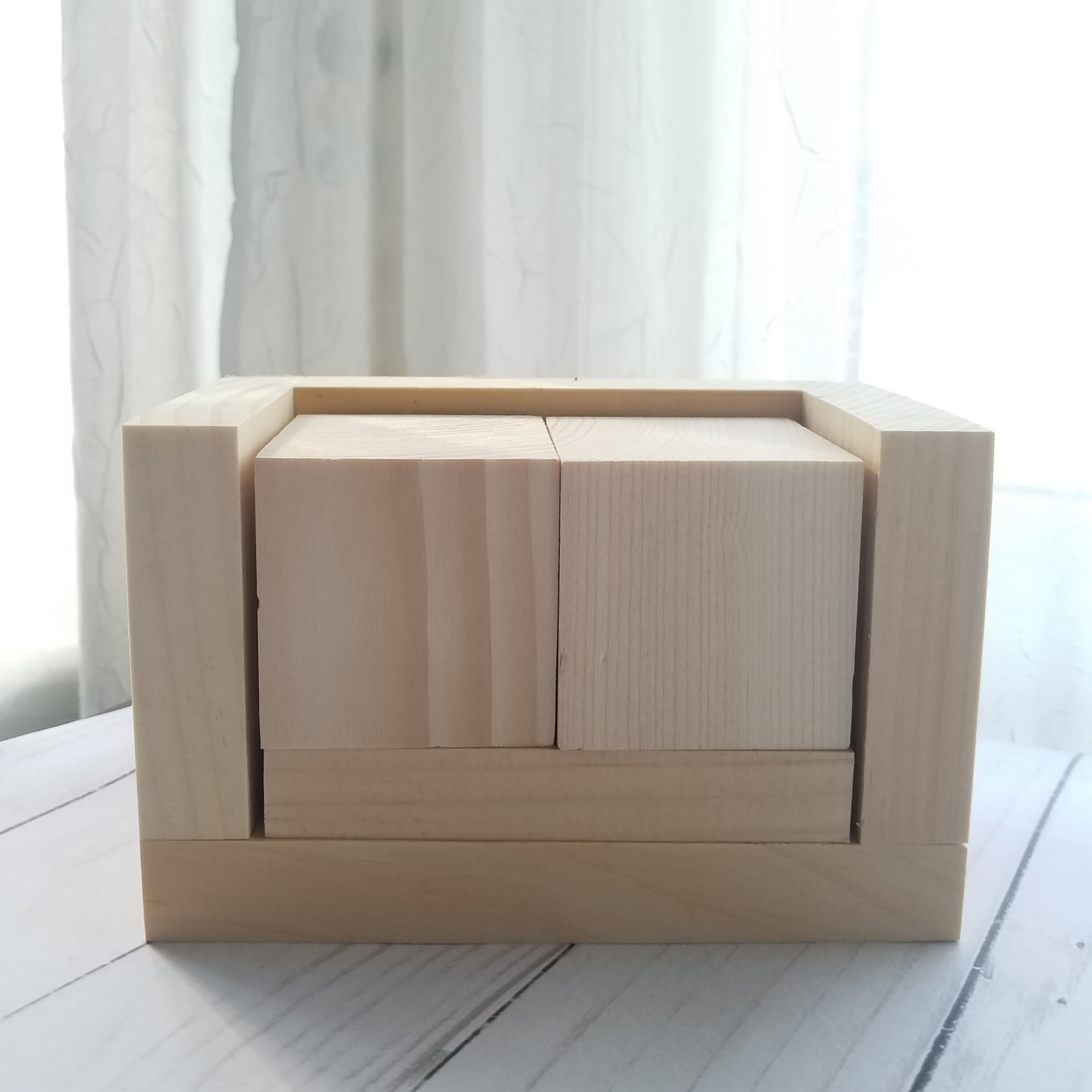 1.5 Wood Cubes . Small Wood Blocks, Unfinished . Set of 10 