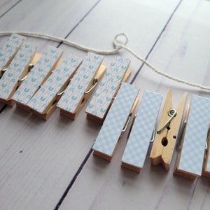 Boy Baby First Baby Shower Blue Diaper Pins and Gingham - Etsy