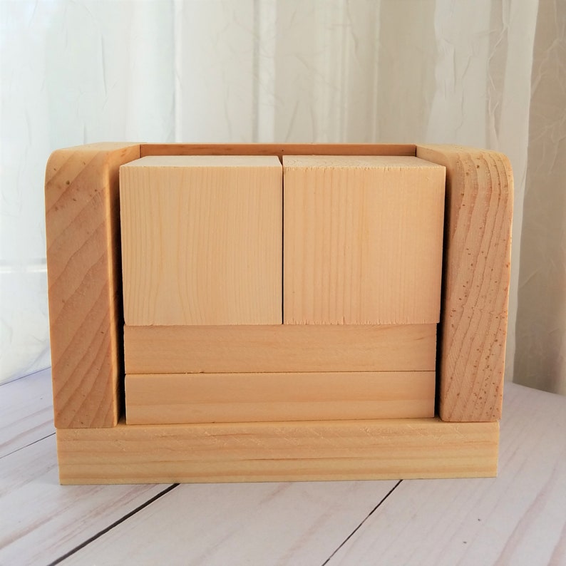 Blank Perpetual Wooden Block Calendar Month and Day Nekkid Etsy