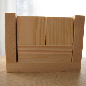 Blank Perpetual Wooden Block Calendar Months and Days of the Week Blank Plain Wood Calendar Blocks image 2