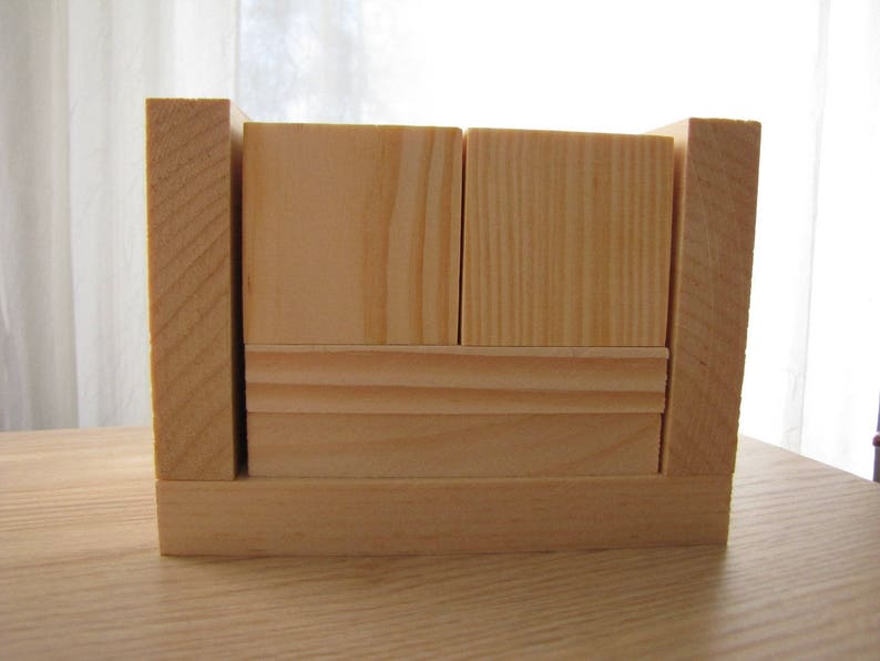 Blank Perpetual Wooden Block Calendar Months and Days of the Week Blank Plain Wood Calendar Blocks image 2