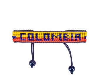 WK 2026 Colombiaanse kralenvlagarmband - handgemaakt en verstelbaar