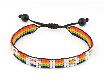 Handgemaakte LGBTQ+ Pride-armband – vier liefde, diversiteit en gelijkheid | Regenboogvlag | Sieraden voor iedereen