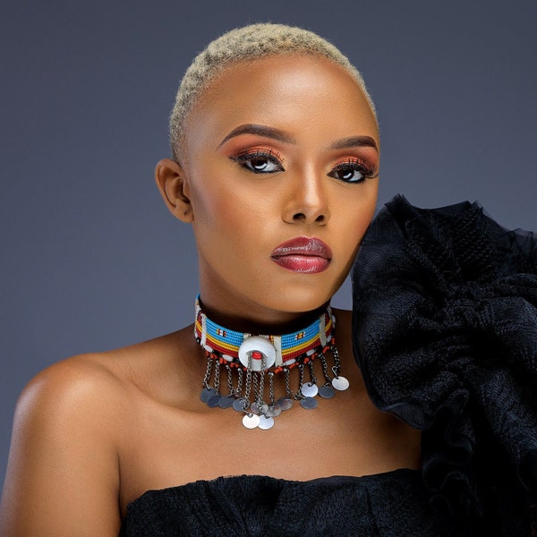 Dike african beaded choker main image 1